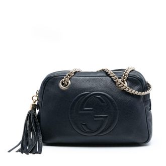 Gucci Tweedehands Leren Soho Chain Zip Schoudertas