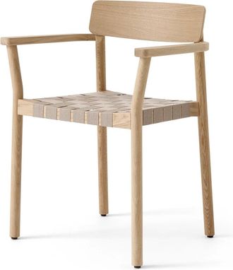 &tradition Betty TK9 Armlehnstuhl, Eiche natur / Gewebe natur