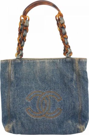 Chanel Blue Denim Tote Bag (Pre-Owned)