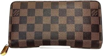 Louis Vuitton Pre-owned Wallets, male, Brown, Size: ONE SIZE Pre-owned Zippy Wallet Damier Long Wallet