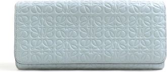Loewe Light Blue Leather Long Wallet (Bi-Fold) (Pre-Owned)