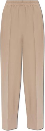 Fabiana Filippi Broek met stiksels op de pijpen - Dames - Broeken - Beige - 2XS - Broeken