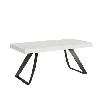 Itamoby Mesa extensible 90x180/284 cm efecto madera fresno blanco, hierro