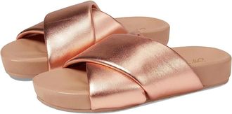 Seychelles Womens Seychelles Heartfelt Sandal Rose Metallic Leather Slip-On Slide HTAT194