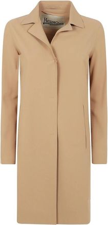Herno Stijlvolle Act Coat voor jou - Dames - Mantel - Bruin - M - Jassen