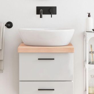 vidaXL Furniture Limited - Encimera De Ba&ntilde;o Madera Maciza Sin Tratar