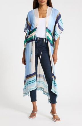 Vince Camuto Mixed Bold Duster in Blue Multi at Nordstrom Rack