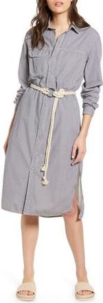 AG - Adriano Goldschmied Taylor Long Sleeve Midi Shirtdress in Carlisle Stripe at Nordstrom Rack, Size X-Small