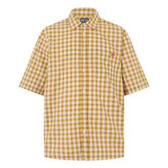 Diesel Short Sleeve Shirts, male, Multicolor, Size: 2XL Oversized Checked Shirt