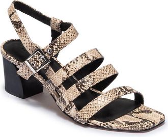 Bernardo Novi Leather Mid Heel Sandal