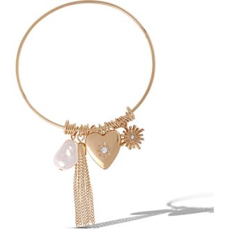 BCBGeneration Charm Bangle Bracelet in Gold at Nordstrom