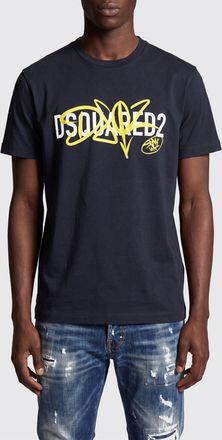Dsquared2 T-shirt slim fit in cotone con logo stampato a contrasto
