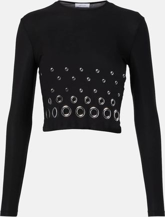 Paco Rabanne Top cropped con applicazioni