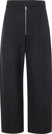 STUDIO NICHOLSON Zip Front Wide Leg Pants
