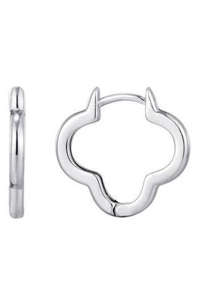 Adornia Clover Hoop Earrings in Silver at Nordstrom Rack