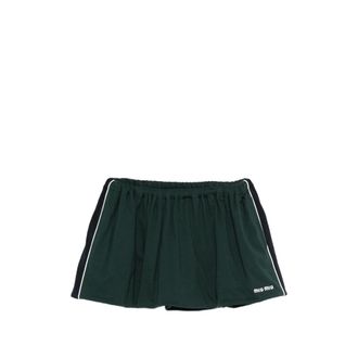 Miu Miu Logo-embroidered Skirt