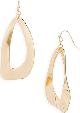 Nordstrom Organic Open Frontal Hoop Earrings in Gold at Nordstrom