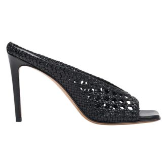 Guglielmo Rotta Heeled Mules, female, Black, Size: 10 US Woven Mules