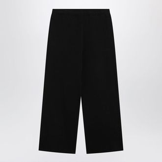 Maison Margiela Black Wide Leg Jersey Trousers