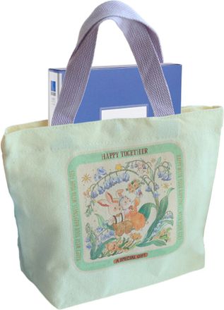 Generic Sturdy Tote Bag, Aesthetic Canvas Tote Bag, Shopping Bag for Food with Rabbit Pattern - Reusable, Cute, Sturdy Shopping Bags for Birthday, Mother, Tea