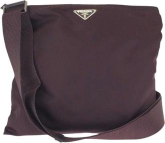 Prada Pre-owned Tessuto Nylon Schoudertas - Dames - Vintage Schoudertas - Rood - ONE Size - Nylon - Vintage