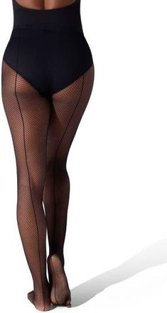 Capezio Classic Fishnet Tight with Seams in Black at Nordstrom, Size Large/x-Large
