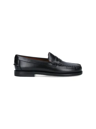 Sebago Black Dan Smooth Leather Loafers