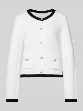 More & More More & More Slim Fit Strickjacke mit Woll-Anteil in Offwhite, Gr&ouml;&szlig;e 34