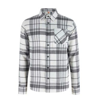 SoulCal&Co SoulCal Geruit herenhemd met lange mouwen (Wit/Grijs)