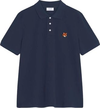 Maison Kitsun&eacute; Polo Shirt - Heren - Polos - Blauw - L - Tops