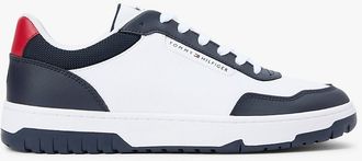 Tommy Hilfiger Mens Leather Mix Low-Top Sneaker - Navy - US 11.5 / EU 45