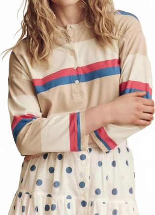 The Great. The Shrunken Henley In Study Hall Stripe