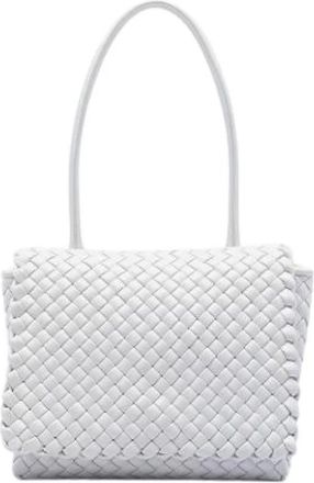 Bottega Veneta Pre-owned Shoulder Bags, female, White, Size: ONE SIZE Pre-owned Leather Shoulder Bag