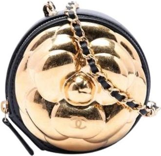 Chanel Pre-owned Crossbody Bag - Dames - Vintage Schoudertas - Geel - ONE Size - Leer - Vintage