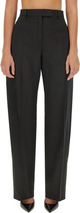 Sportmax Ampezzo Broeken - Dames - Wijde Broeken - Zwart - XS - Wol - Broeken