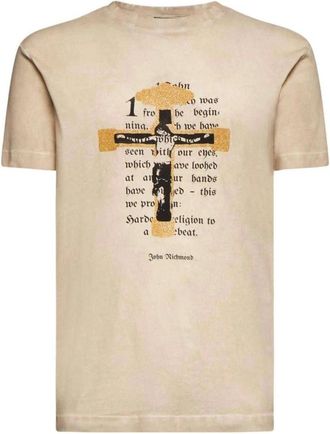 John Richmond Hombre, Camisetas, Beige, Talla: XL