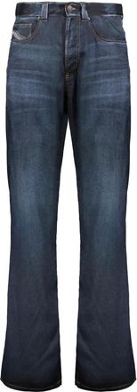 Diesel Lange broek met denimprint - Heren - Flared Jeans - Blauw - W30 - Denim - Jeans