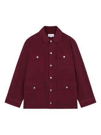 Maison Kitsuné pockets cotton shirt jacket - men - Cotton - M - Red