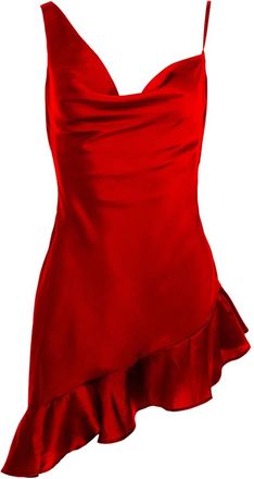 Azeeza Abito corto Daphne con ruches - Rosso