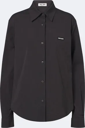 Miu Miu Cotton-blend poplin shirt