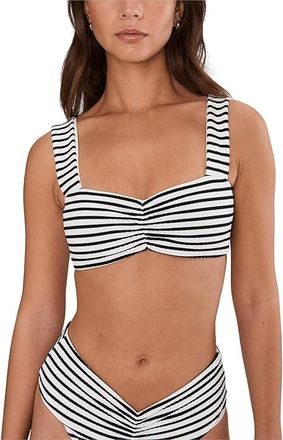L*Space Marlee Top Womens Swimwear Sail Along Stripe : LG (36C-D), Lycra/Nylon/Polyester