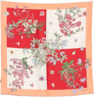 Mantero 1902 Foulard in seta con stampa floreale - - Accessories - Donna - Multicolore - ONE SIZE