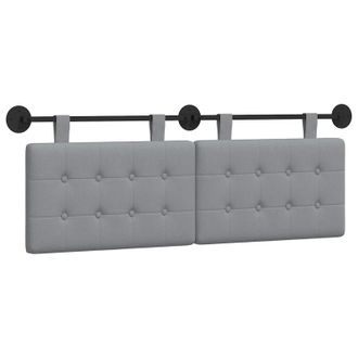 vidaXL Cabecero Colgante Gris Claro Tela Vidaxl