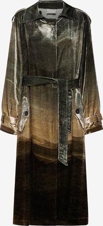 Pierre-Louis Mascia Samt-Trenchcoat Kanpur Sahara