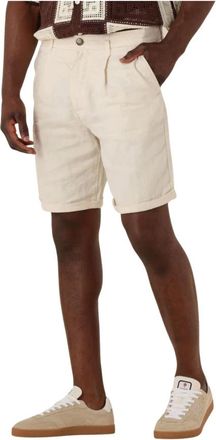 Selected Korte Broeken, Heren, Beige, S, Linnen, Beige Sun Shorts voor Heren