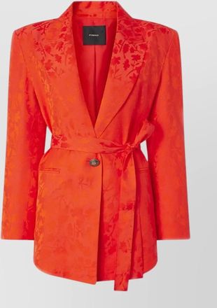 Pinko belted blazer floral pattern long sleeves