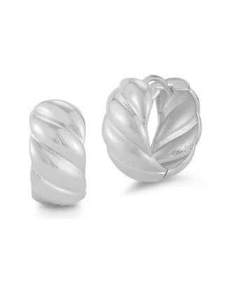 Chloe and Madison Chloe And Madison Silver Bold Twist Hoops