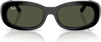 Ray-Ban 56mm Oval Sunglasses in Black at Nordstrom
