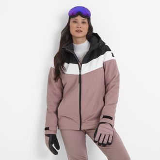 TOG24 Panorama Womens Ski Jacket Black/Faded Pink - Size 12 UK