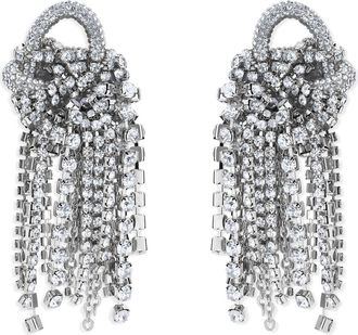 Area Messy Chain Drop Earrings in Clear Crystal/Silver at Nordstrom